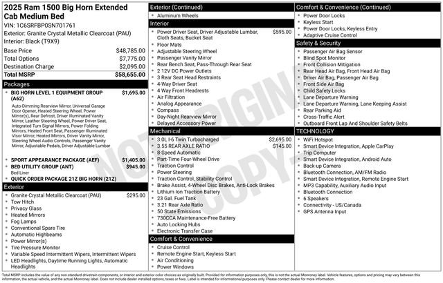 ram ram 1500 pickup 2025 1C6SRFBP0SN701761 image ram ram 1500 pickup 2025 1C6SRFBP0SN701761 image